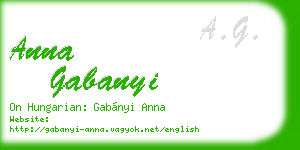 anna gabanyi business card